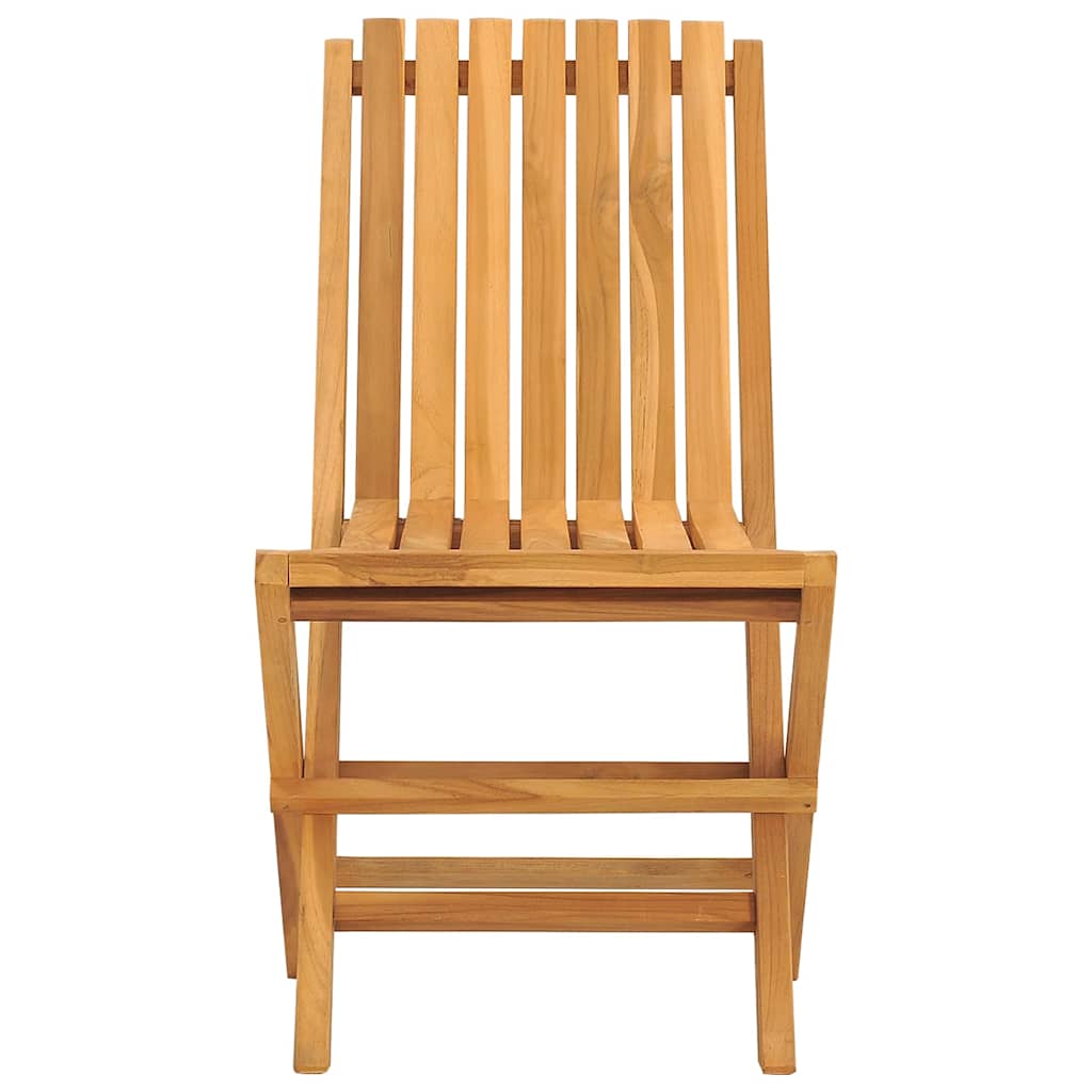 vidaXL Folding Garden Chair | Set of 2 | Teak | Solid Teak Wood | Medium