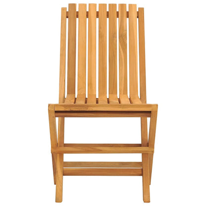 vidaXL Folding Garden Chair | Set of 2 | Teak | Solid Teak Wood | Medium
