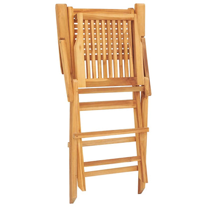 vidaXL Folding Garden Chair | Set of 2 | Natural Teak | Solid teak wood