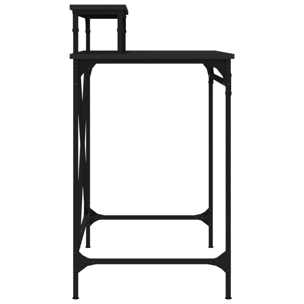 vidaXL Desk Black 80x50x90 cm Engineered Wood and Iron