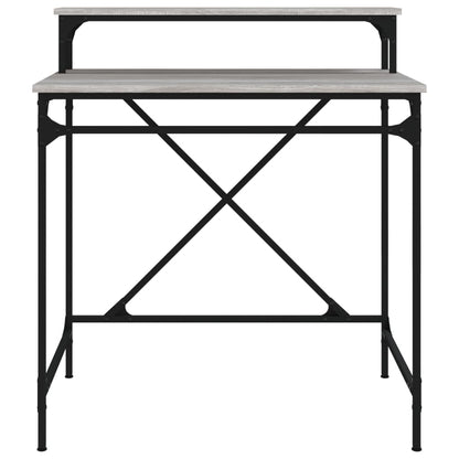 vidaXL Desk Grey Sonoma 80x50x90 cm Engineered Wood and Iron