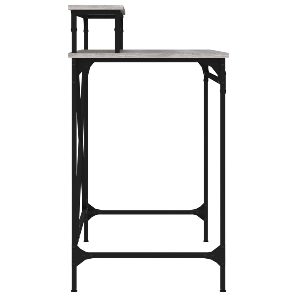 vidaXL Desk Grey Sonoma 80x50x90 cm Engineered Wood and Iron