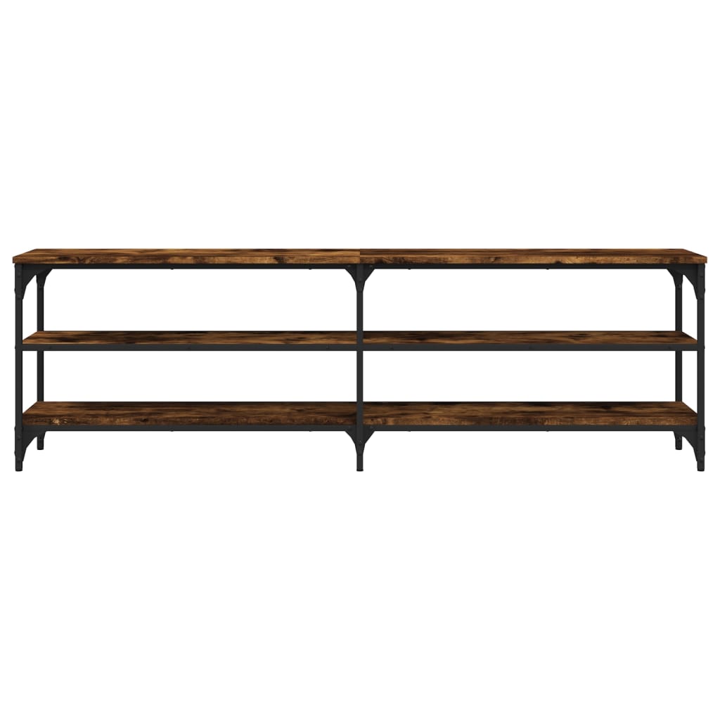 vidaXL TV Cabinet Smoked Oak 160x30x50 cm Engineered Wood