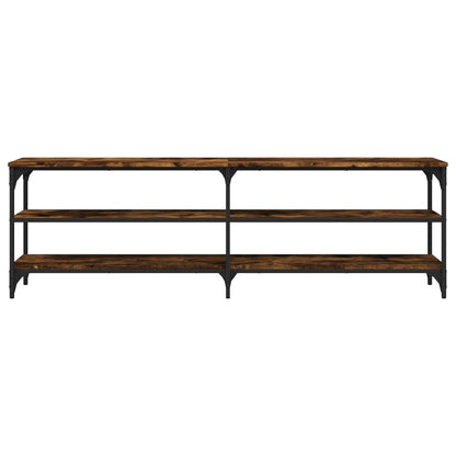 vidaXL TV Cabinet Smoked Oak 160x30x50 cm Engineered Wood