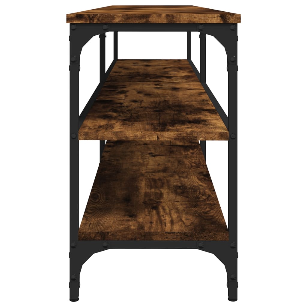 vidaXL TV Cabinet Smoked Oak 160x30x50 cm Engineered Wood
