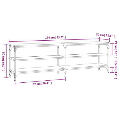 vidaXL TV Cabinet Grey Sonoma 160x30x50 cm Engineered Wood