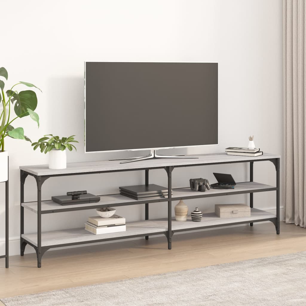 vidaXL TV Cabinet Grey Sonoma 160x30x50 cm Engineered Wood