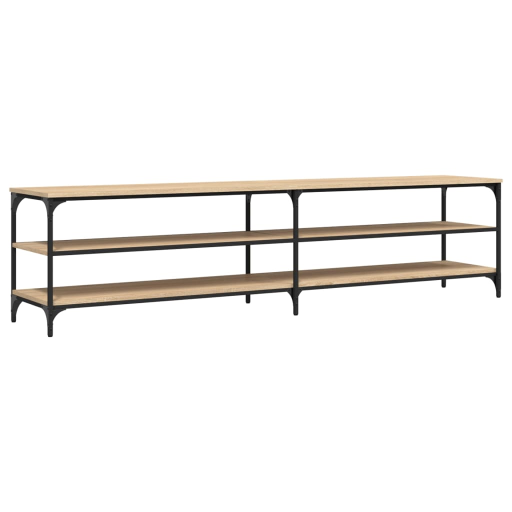 vidaXL TV Cabinet Sonoma Oak 200x30x50 cm Engineered Wood and Metal