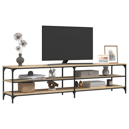 vidaXL TV Cabinet Sonoma Oak 200x30x50 cm Engineered Wood and Metal