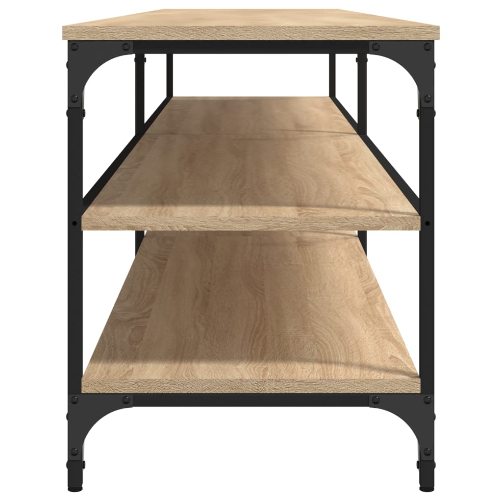 vidaXL TV Cabinet Sonoma Oak 200x30x50 cm Engineered Wood and Metal