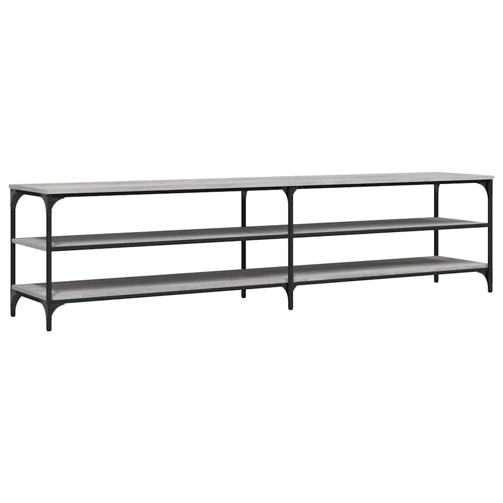 vidaXL TV Cabinet Grey Sonoma 200x30x50 cm Engineered Wood and Metal