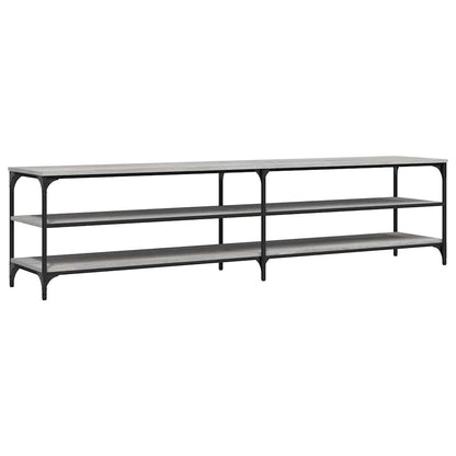 vidaXL TV Cabinet Grey Sonoma 200x30x50 cm Engineered Wood and Metal