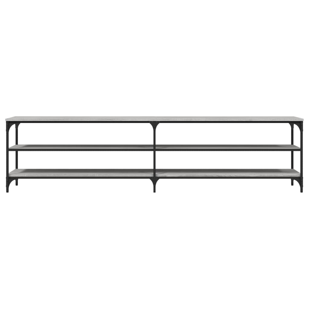 vidaXL TV Cabinet Grey Sonoma 200x30x50 cm Engineered Wood and Metal