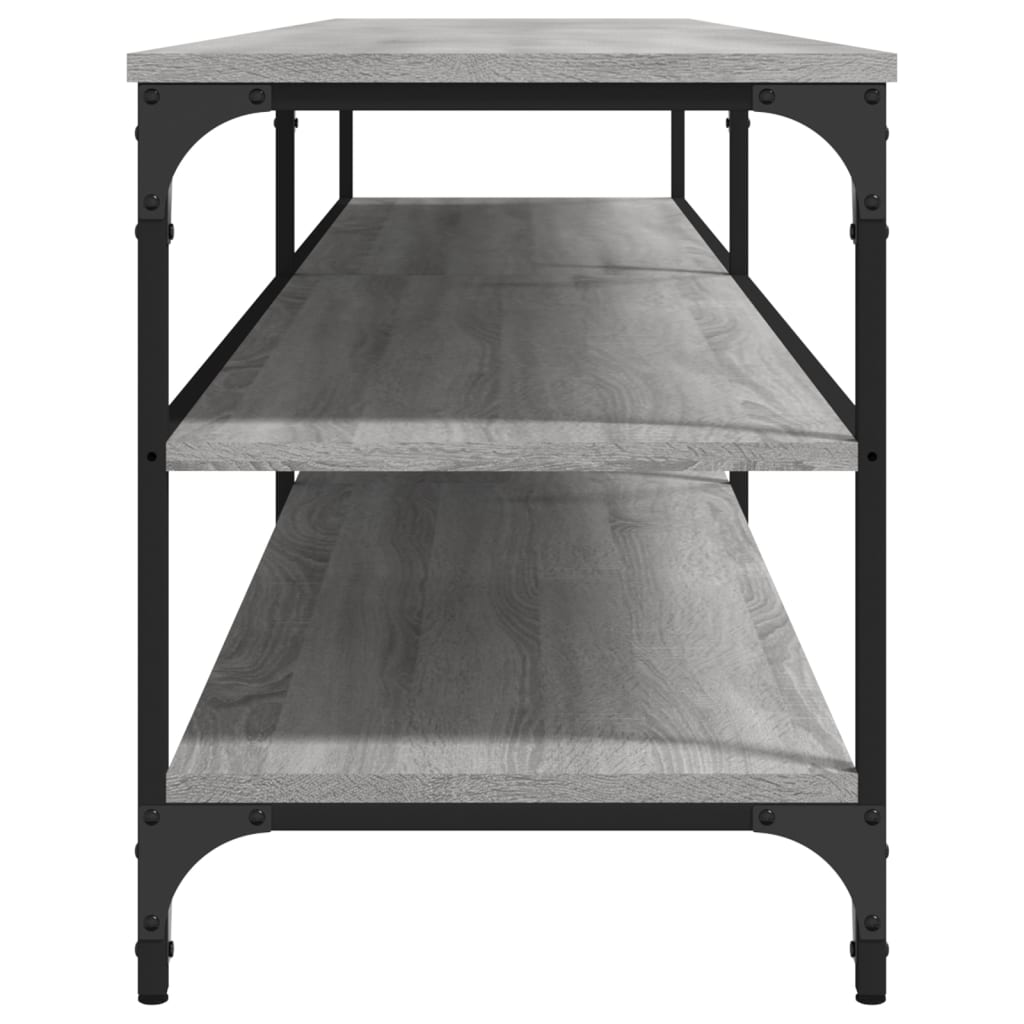 vidaXL TV Cabinet Grey Sonoma 200x30x50 cm Engineered Wood and Metal