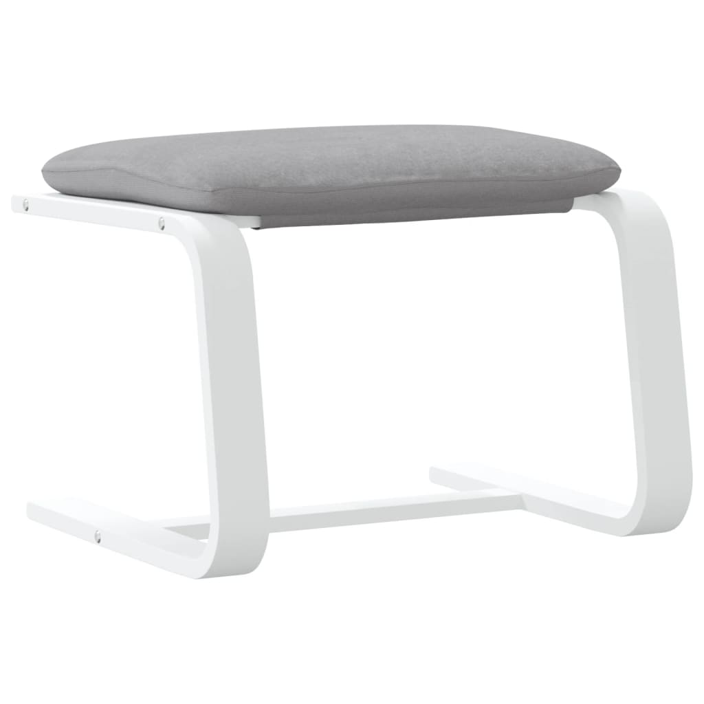 vidaXL Footstool Light Grey 51x41x40 cm Fabric