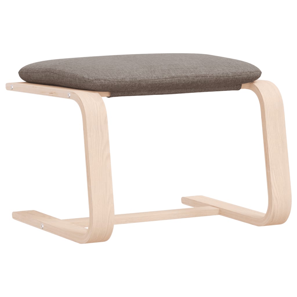 vidaXL Footstool Taupe 51x41x40 cm Fabric