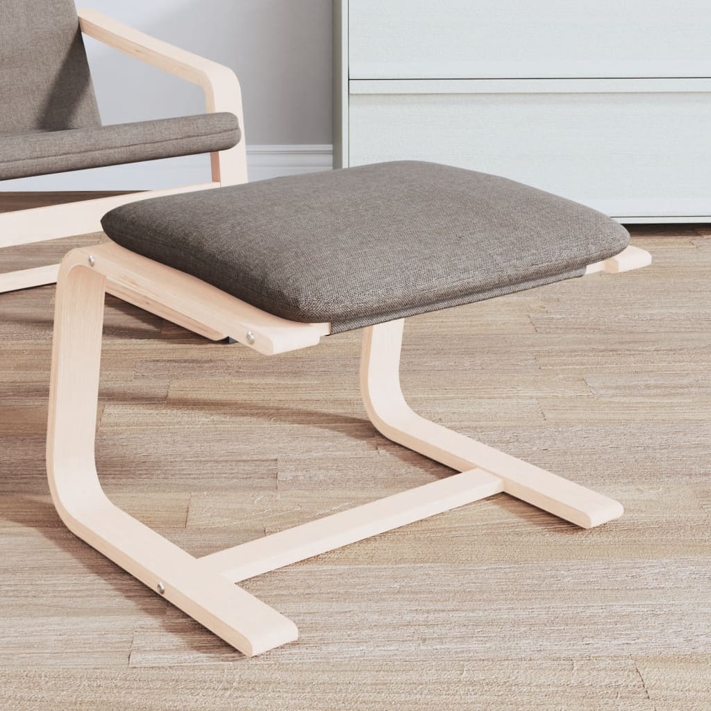 vidaXL Footstool Taupe 51x41x40 cm Fabric