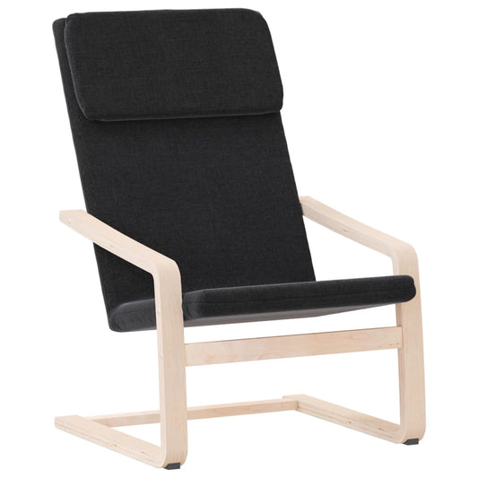 vidaXL Relaxing Chair Black Fabric
