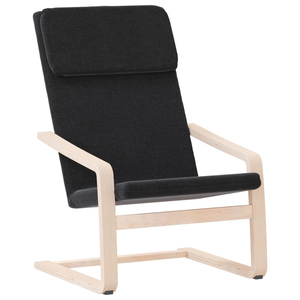vidaXL Relaxing Chair Black Fabric