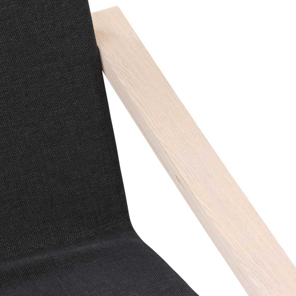 vidaXL Relaxing Chair Black Fabric