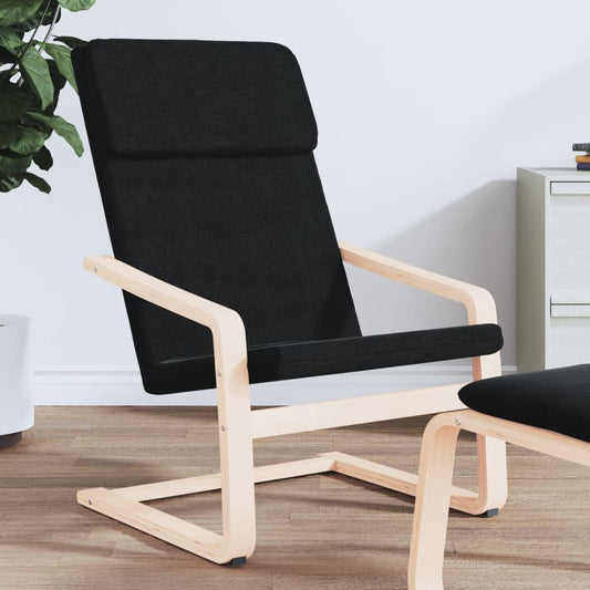 vidaXL Relaxing Chair Black Fabric