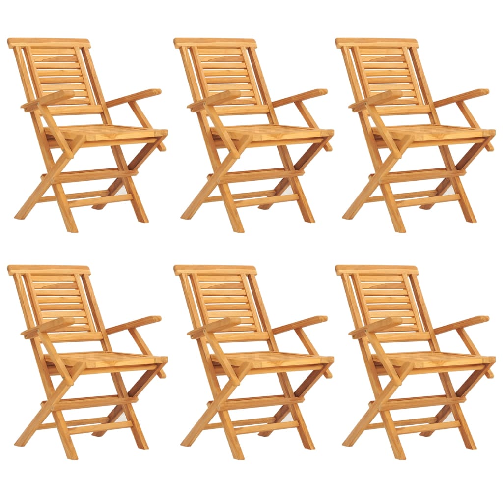 vidaXL 7 Piece Garden Dining Set Solid Wood Teak