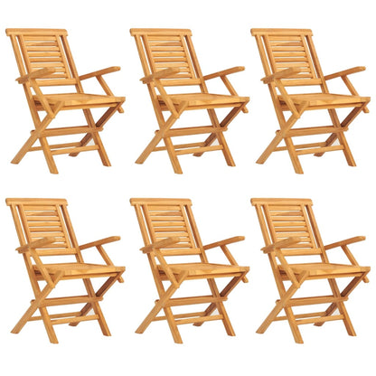 vidaXL 7 Piece Garden Dining Set Solid Wood Teak