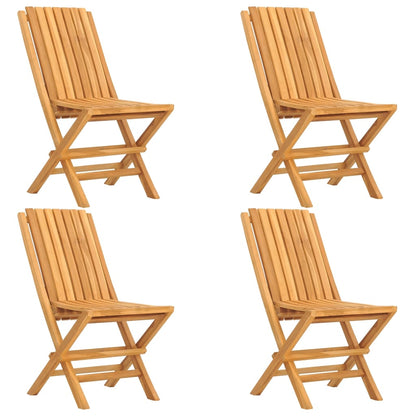 vidaXL Garden Dining Set | Natural Teak | Solid Teak Wood | Medium |  Foldable