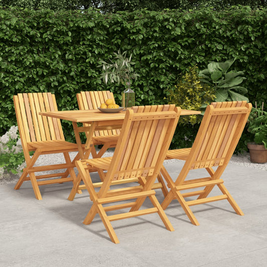 vidaXL Garden Dining Set | Natural Teak | Solid Teak Wood | Medium |  Foldable