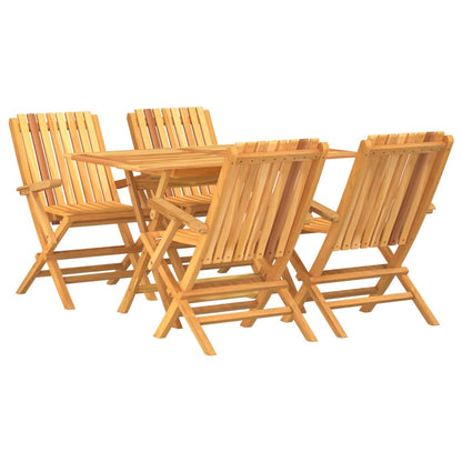 vidaXL Garden Dining Set | Teak | Solid teak wood | Medium | Foldable
