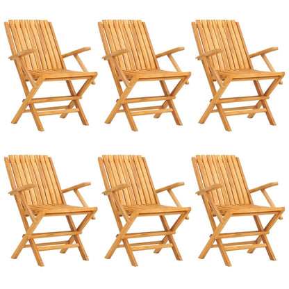 vidaXL Garden Dining Set | Natural Teak | Solid Teak Wood | Medium | Foldable