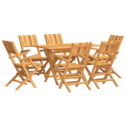vidaXL Garden Dining Set | Teak | Solid teak wood | Standard | Foldable