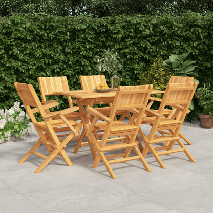 vidaXL Garden Dining Set | Teak | Solid teak wood | Standard | Foldable