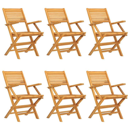 vidaXL 7 Piece Garden Dining Set Solid Wood Teak