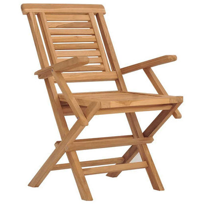 vidaXL 5 Piece Garden Dining Set Solid Wood Teak