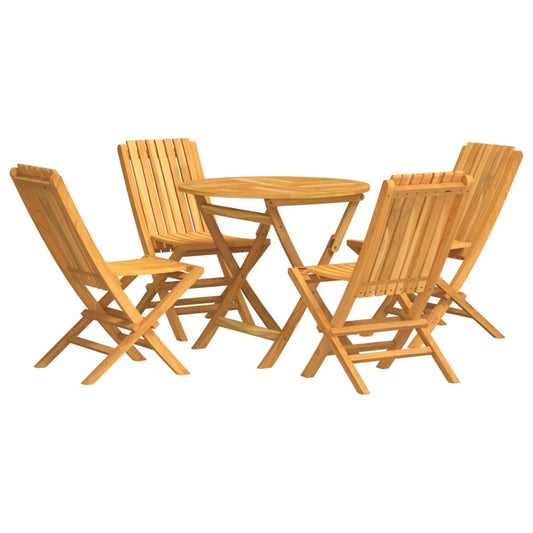 vidaXL Garden Dining Set | Teak | Solid teak wood | Medium | Collapsible