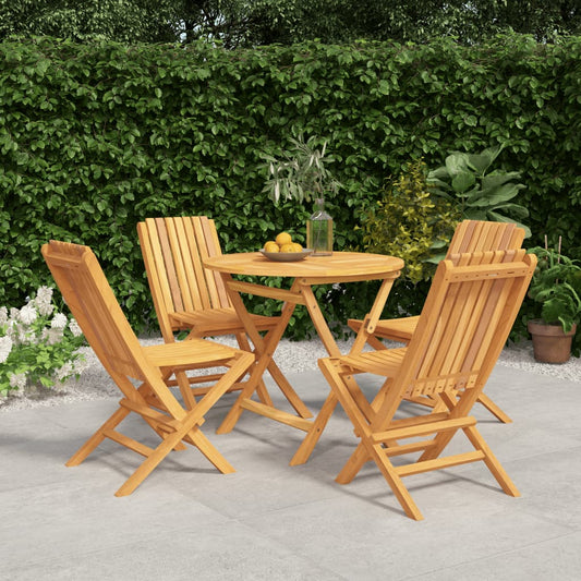 vidaXL Garden Dining Set | Teak | Solid teak wood | Medium | Collapsible