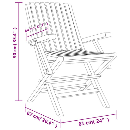vidaXL Garden Dining Set | Natural Teak | Solid Teak Wood | Regular | Foldable