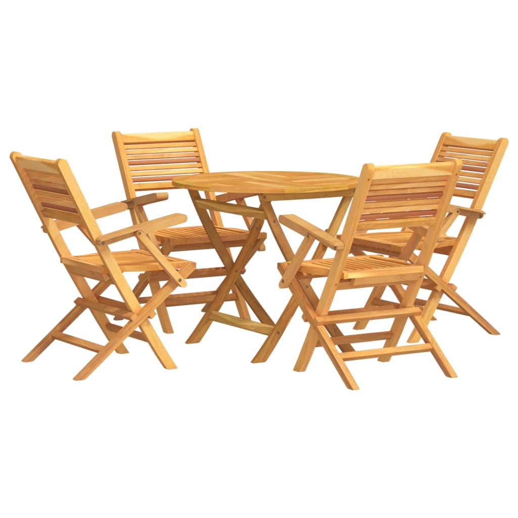 vidaXL Garden Dining Set | Teak | Solid Teak Wood | Medium |  Foldable