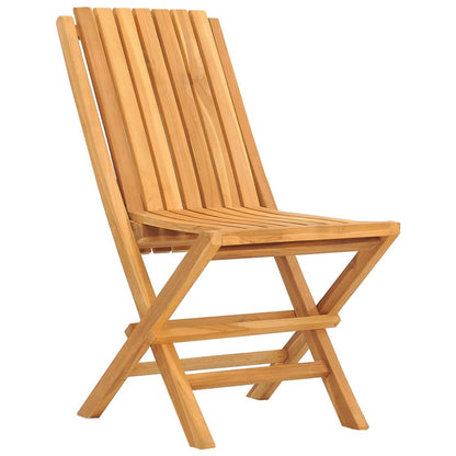 vidaXL Garden Dining Set | Natural Wood | Solid teak wood | Medium | Foldable