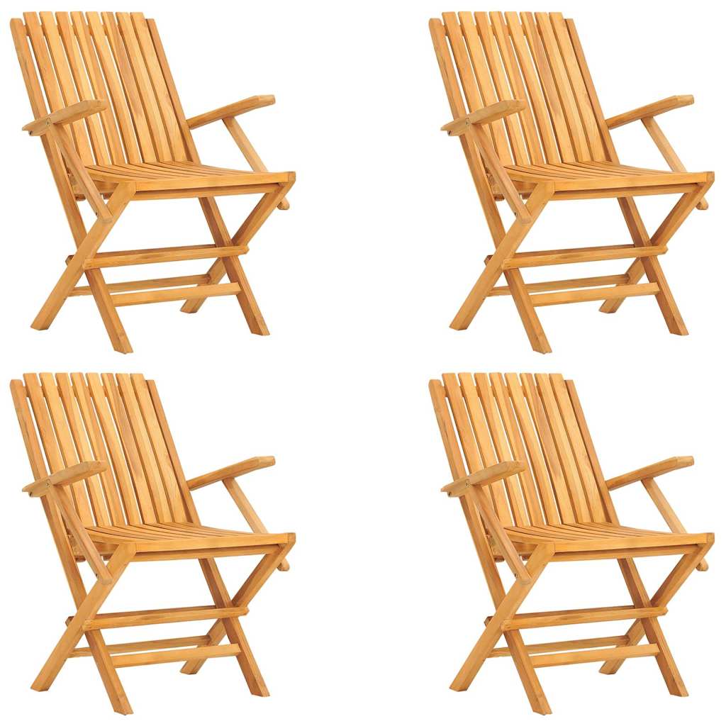 vidaXL Garden Dining Set | Natural wooden colour | Solid teak wood | Medium