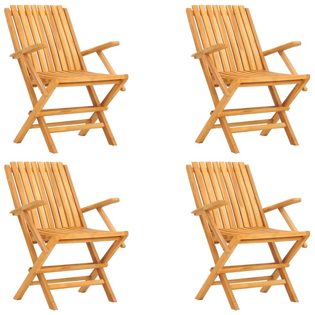vidaXL Garden Dining Set | Natural wooden colour | Solid teak wood | Medium