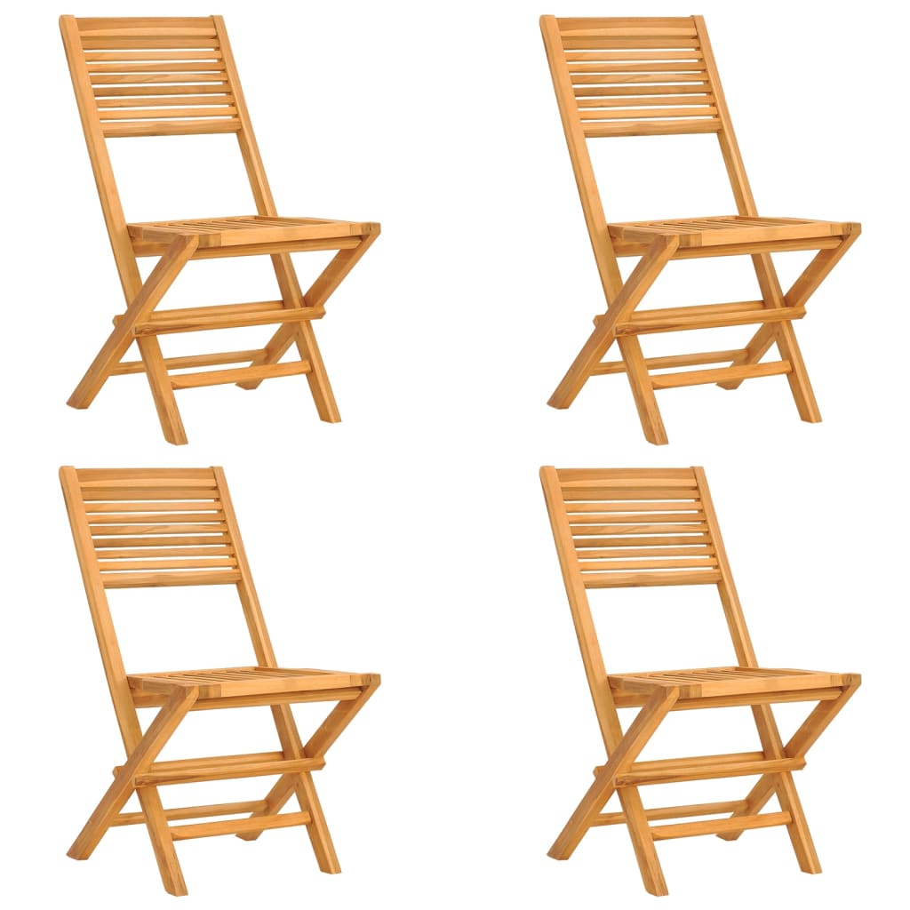 vidaXL Garden Dining Set | Natural Teak | Solid Teak Wood | 5 Piece Set