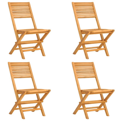 vidaXL Garden Dining Set | Natural Teak | Solid Teak Wood | 5 Piece Set