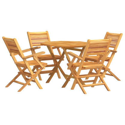 vidaXL Garden Dining Set | Teak | Solid teak wood | Small | Foldable