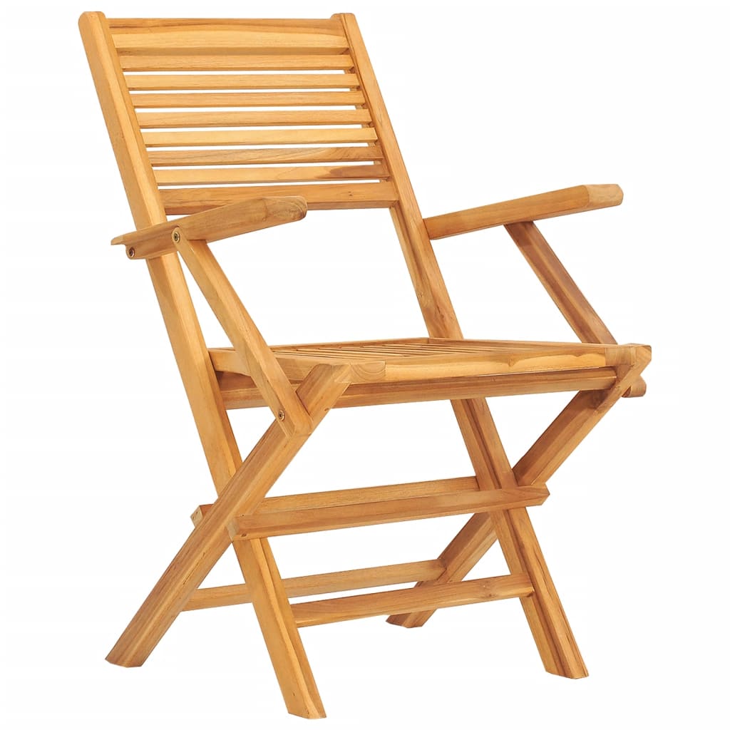 vidaXL Garden Dining Set | Teak | Solid teak wood | Small | Foldable