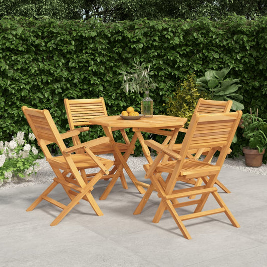 vidaXL Garden Dining Set | Teak | Solid teak wood | Small | Foldable
