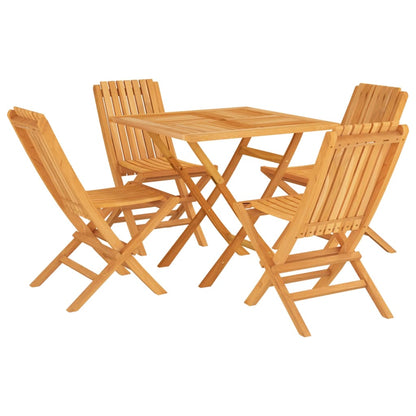 vidaXL Garden Dining Set | Natural Teak | Solid Teak Wood | Standard | Foldable