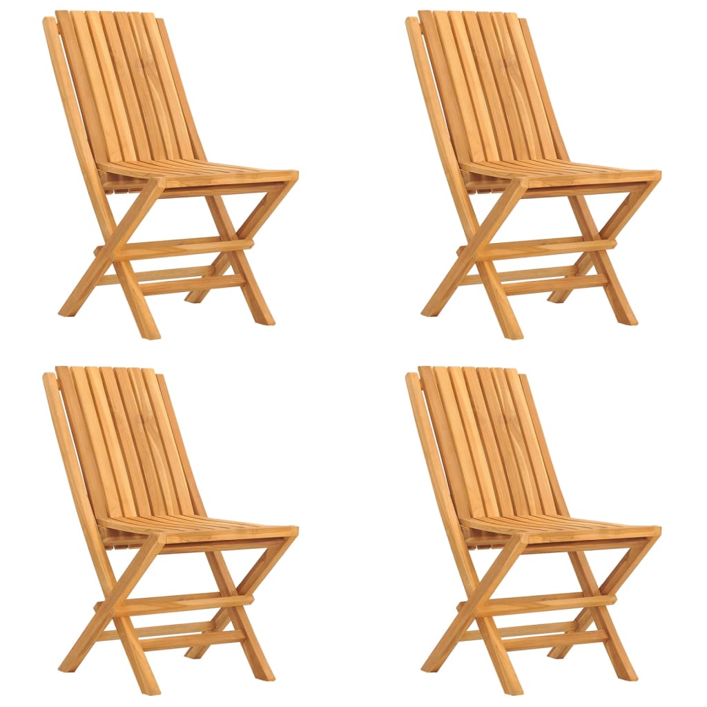 vidaXL Garden Dining Set | Natural Teak | Solid Teak Wood | Standard | Foldable