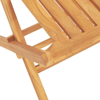 vidaXL Garden Dining Set | Natural Teak | Solid Teak Wood | Standard | Foldable